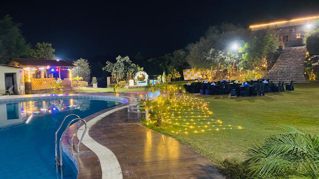 Poolside night view